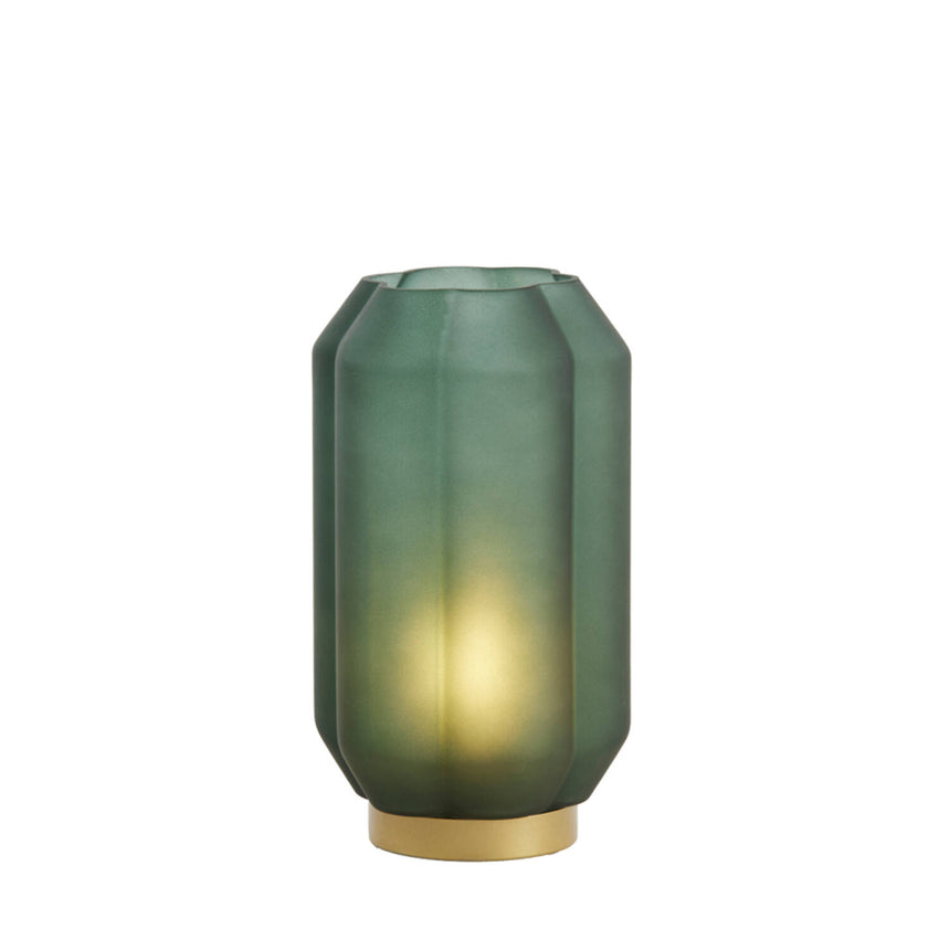 Yvias üveg asztali lámpa matt Ø15