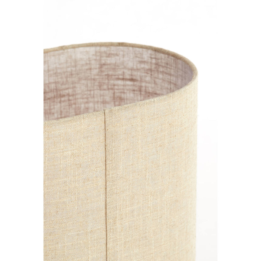 Laslo asztali lámpa – Természetes fa talp és vászon búra