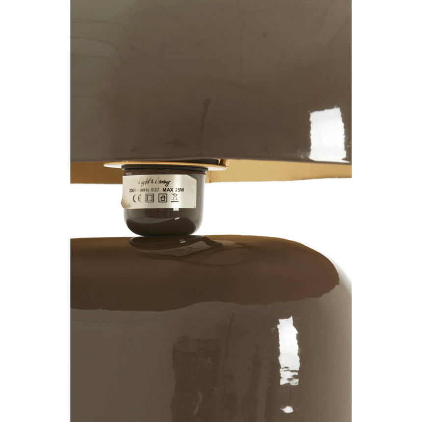 Todd asztali lámpa – Fényes sötétbarna fém