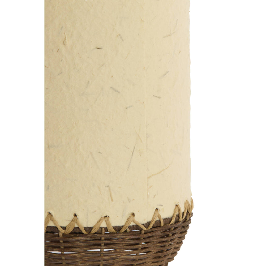 Tio dekoratív asztali lámpa – Nagy méretű gomba forma, papír és rattan