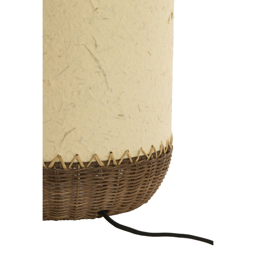 Tio dekoratív asztali lámpa – Nagy méretű gomba forma, papír és rattan