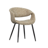 Yossi fabric chair with black metal legs