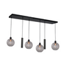 Lava 3-bulb dark gray glass pendant lamp