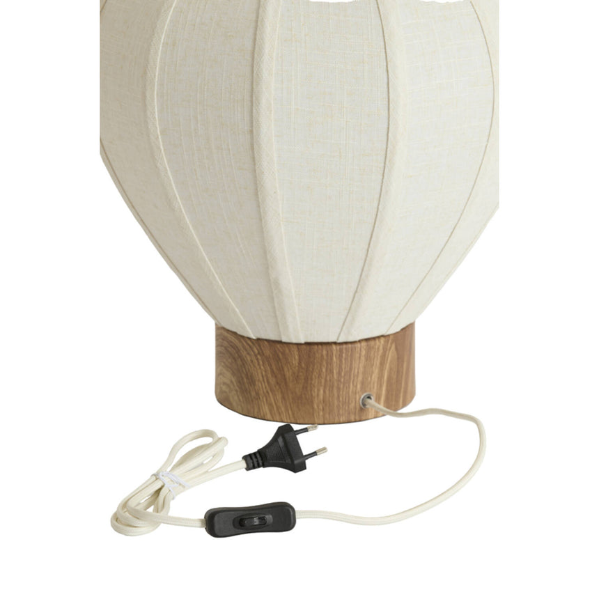 Kyzo asztali lámpa – Fa hatású váz lennel