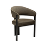 Glam bouclé chair with antique legs