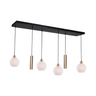 Lava 3-bulb dark gray glass pendant lamp