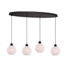 Lava 3-bulb dark gray glass pendant lamp