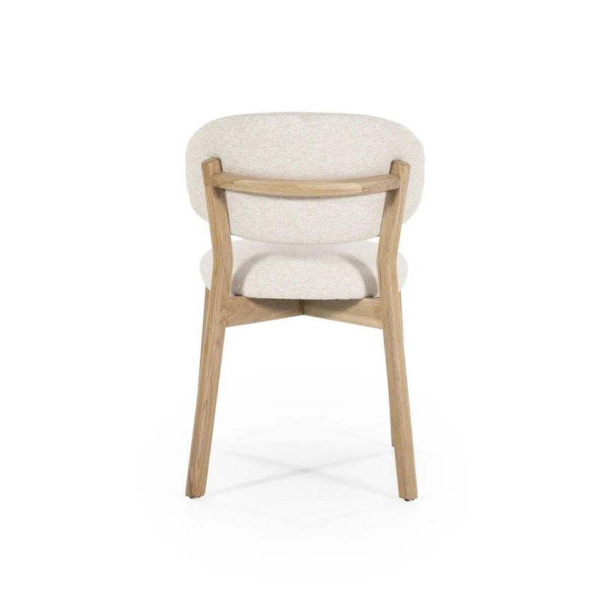 Mikky fabric chair with natural legs