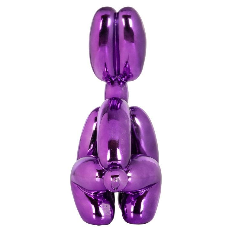 Dog purple műgyanta dekoráció - Dutch Home