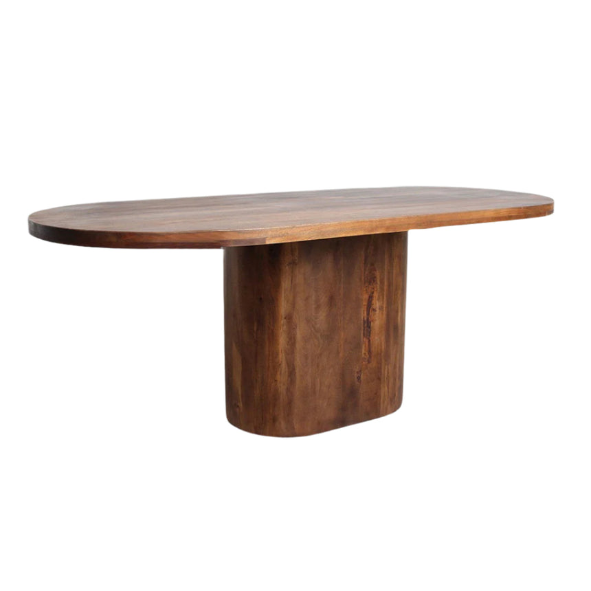 Bullnose Oblong Wooden Dining Table