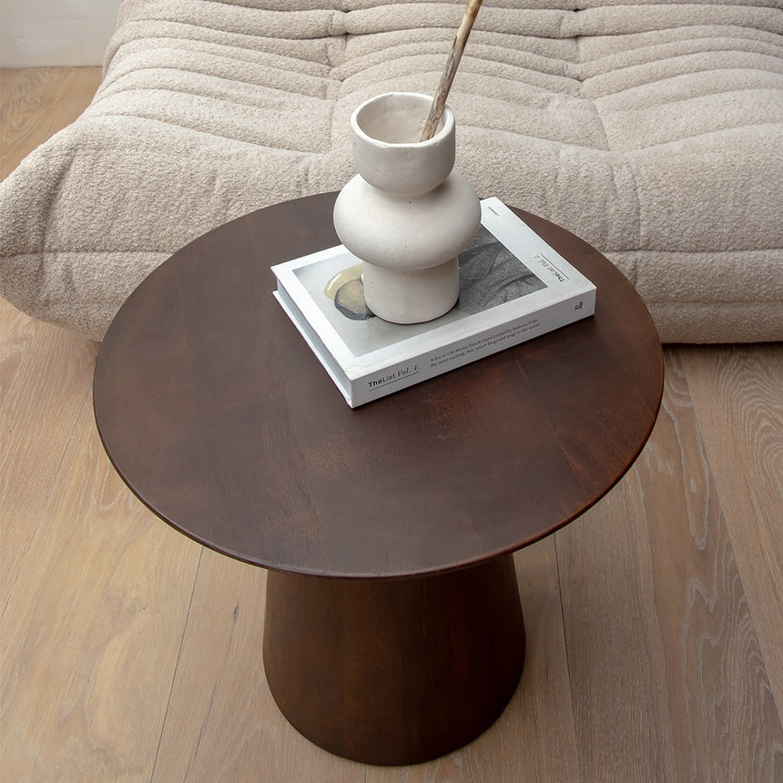 Bullnose Cone Wood End Table