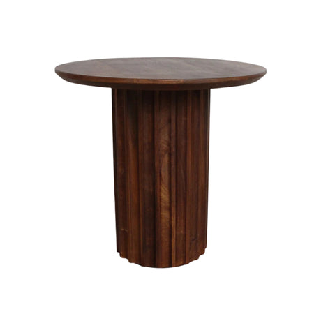 Bullnose wooden side table Ø50