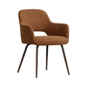 Murat fabric chair with dark brown legs
