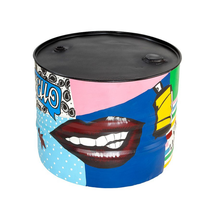 Graffiti metal coffee table