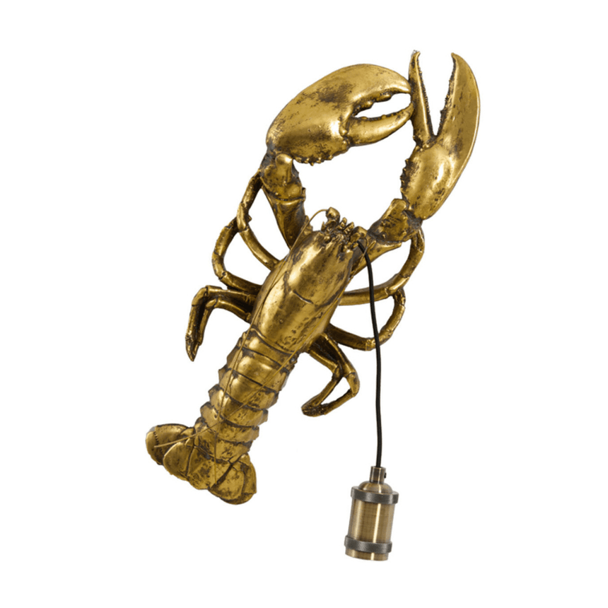 Lobster resin wall lamp