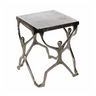 Square metal storage table