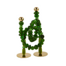 Beads metal candle holder