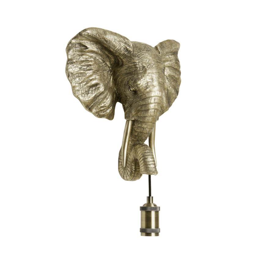 Elephant resin wall lamp