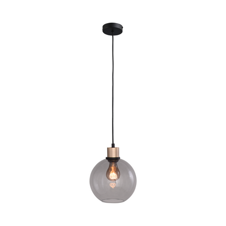 Lava 3-bulb dark gray glass pendant lamp