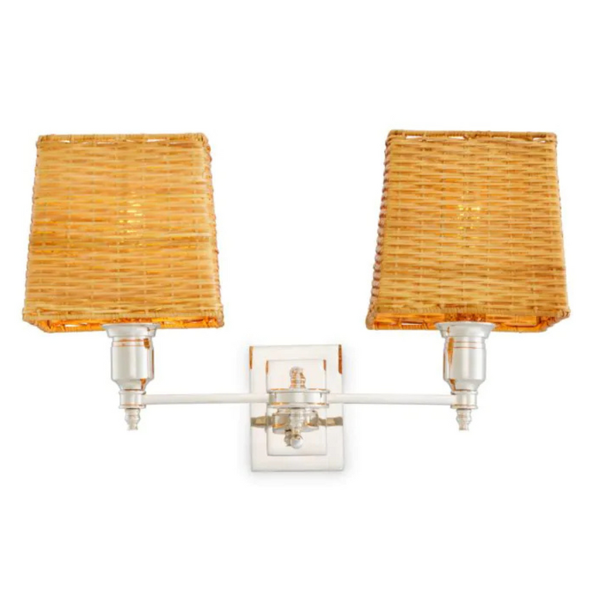 Lexington Double rattan falilámpa