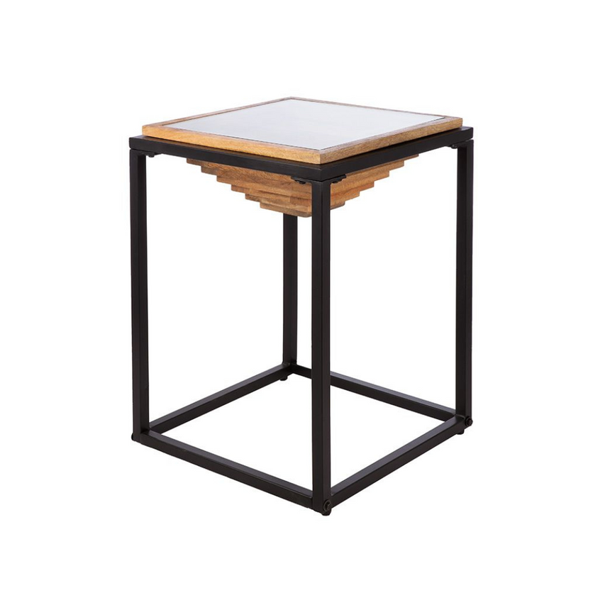 Natural wood side table
