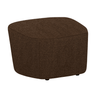 Coffee leather pouf