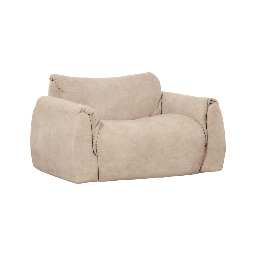 Baggy woven chenille armchair