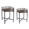 Poly rattan storage table set