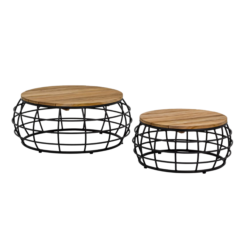 Pure wooden garden coffee table set