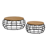 Pure wooden garden coffee table set