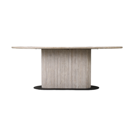 La Cantera limestone dining table
