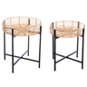 Poly rattan storage table set
