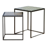 Zig-Zag metal storage table set