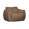 Baggy woven chenille swivel armchair