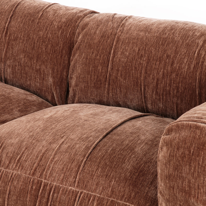 Monty kanapé (4 személyes) – Kőrisfurnér és prémium kárpit kombinációjával