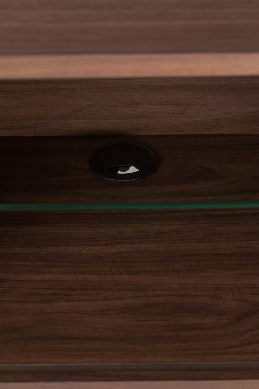 Barbier wooden chest of drawers with sliding doors