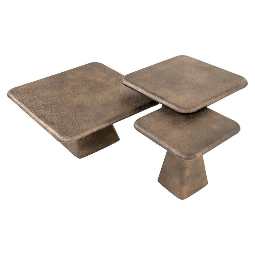 Bloomville 2-door textile leather cabinet