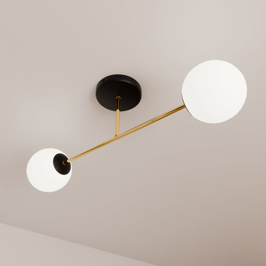 Magnum 2 BL Opal metal ceiling lamp