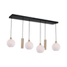 Lava 3-bulb dark gray glass pendant lamp