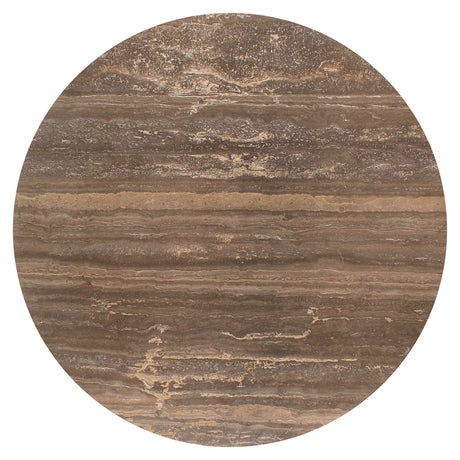 Russo kerek étkezőasztal – Travertin mészkő fedlappal és mangófa alappal