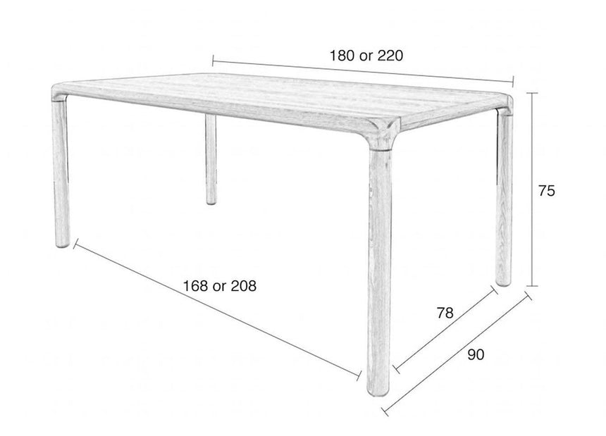 Storm fa étkezőasztal 180x90-5