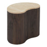 Cadiz limestone-effect side table