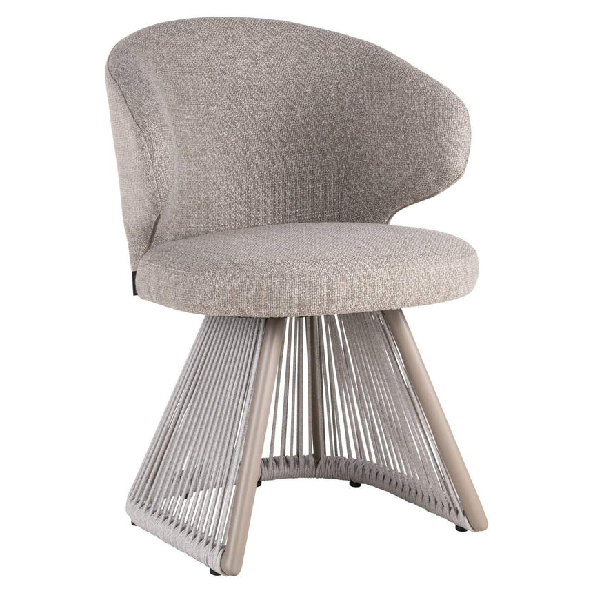 Nuba kültéri étkezőszék – Kézzel szőtt Olefin kötéllel és alumínium vázzal