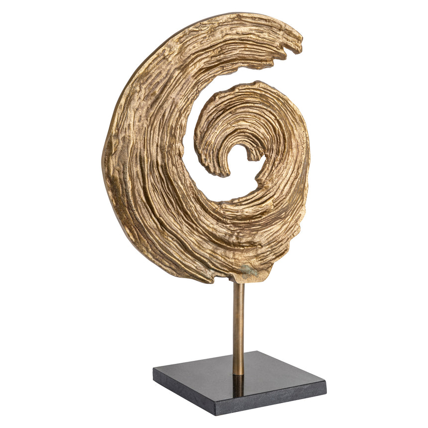 Swirl dekorációs tárgy antik réz nagy