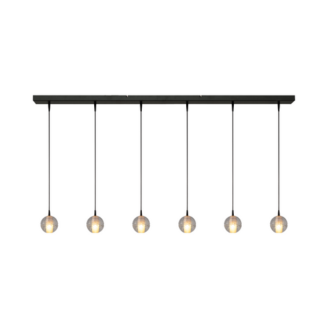 Bubbles 6-bulb glass pendant lamp