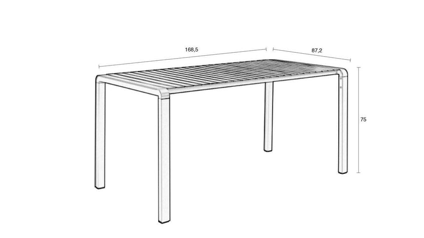 Vondel fém kerti asztal 168x87.2-2