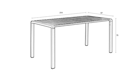 Vondel fém kerti asztal 214x96.7-1