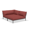 LEVEL2 COZY jobbos szövet sarokkanapé fekete lábbal - Dutch Home