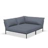 LEVEL2 COZY balos szövet sarokkanapé fekete lábbal - Dutch Home