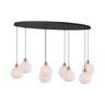 Lava 3-bulb dark gray glass pendant lamp